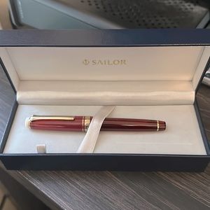 Sailor Pro Gear Slim Fountain Pen FIKA Hallongrotta 14k Medium Fine Nib Limited